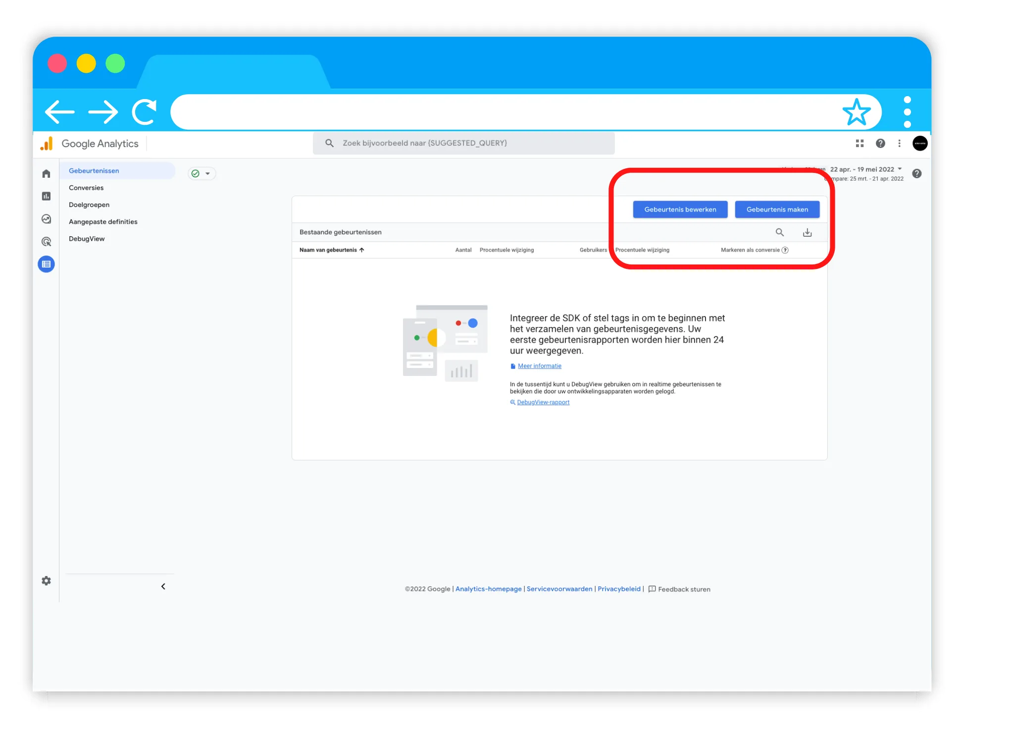 Google Analytics 4 pagina hoe je een gebeurtenis aanmaakt