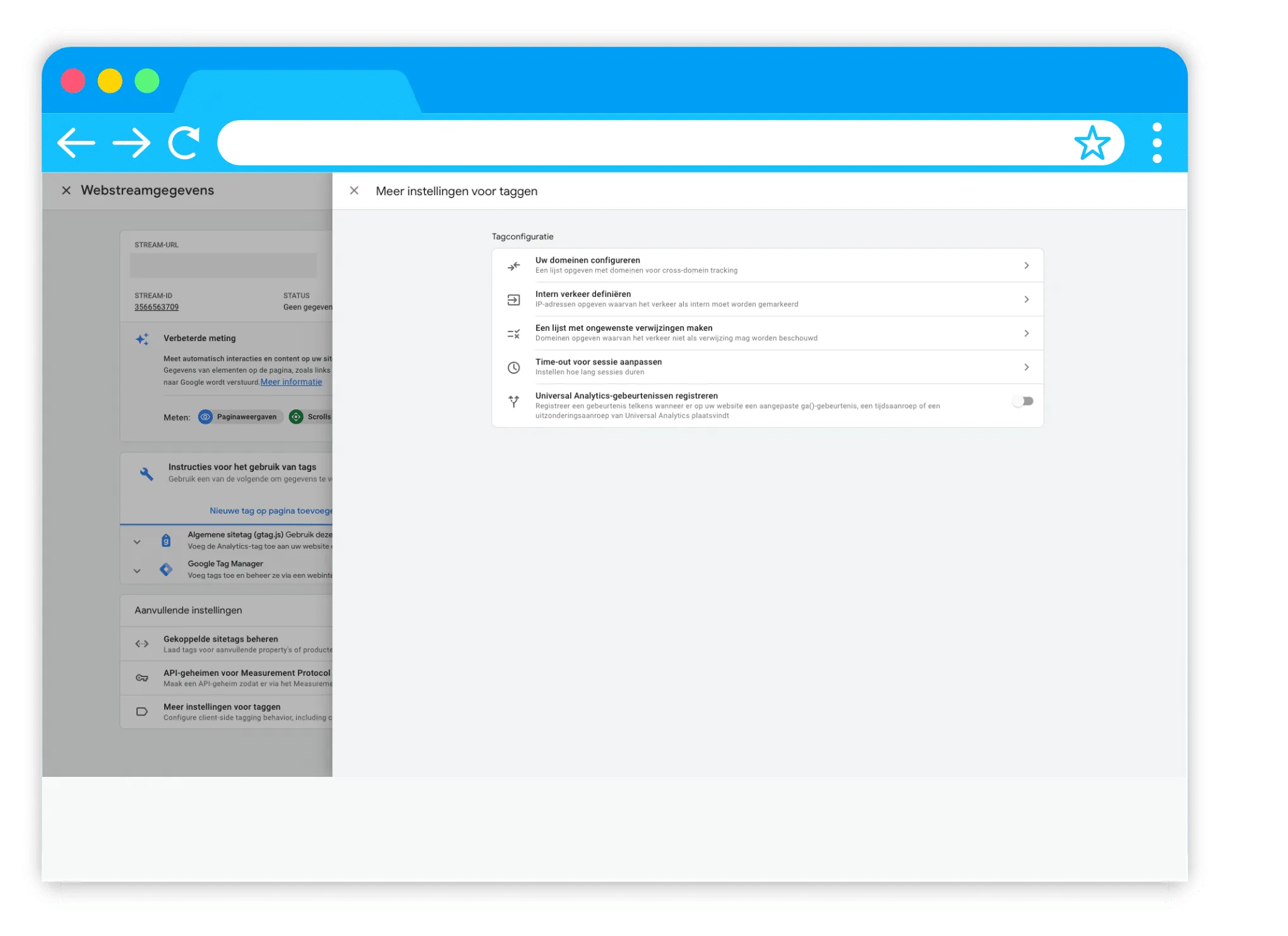 Google Analytics 4 pagina, overstappen naar GA4