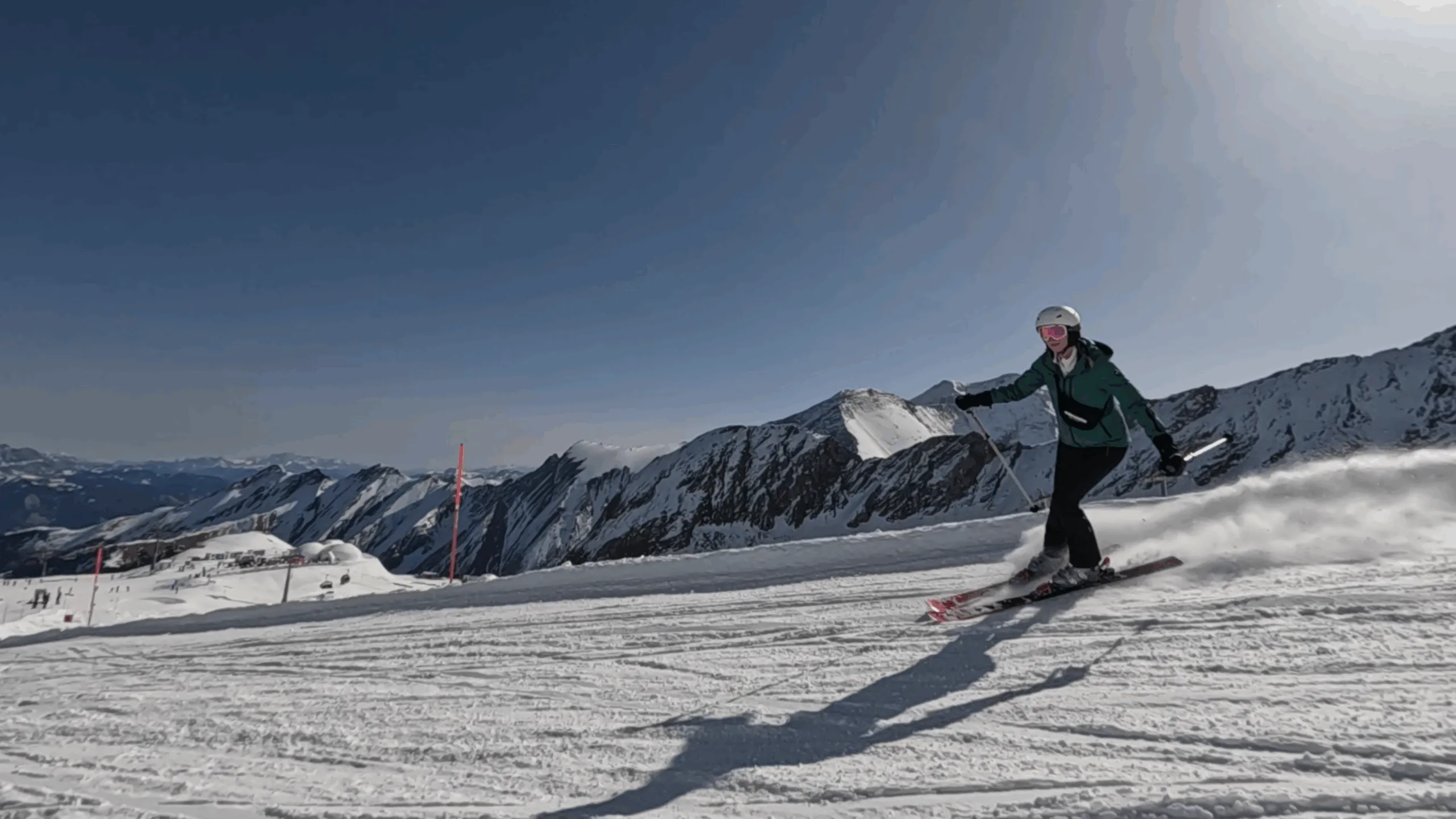 Skier op een berg