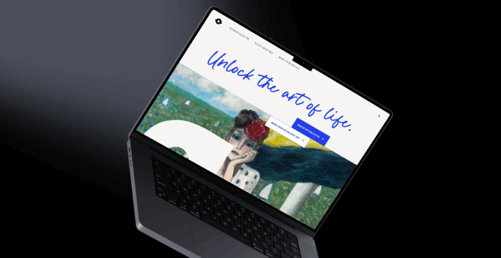 Mockup Laptop Webshop Ellen Buis Art